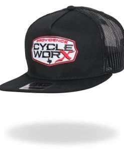Riding Gear Hot Leathers PWA1004 Official Providence Cycle Worx Red Patch Snapback Hat