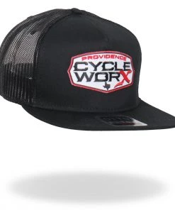 Riding Gear Hot Leathers PWA1004 Official Providence Cycle Worx Red Patch Snapback Hat