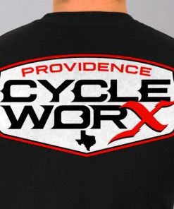 Hot Leathers PWM1001 Official Providence Cycle Worx Red Logo Black T-Shirt