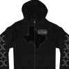 Motorcycle Jackets Hot Leathers PWM4004 Official Providence Cycle Worx Gray Texas Zip Up Sweatshirt