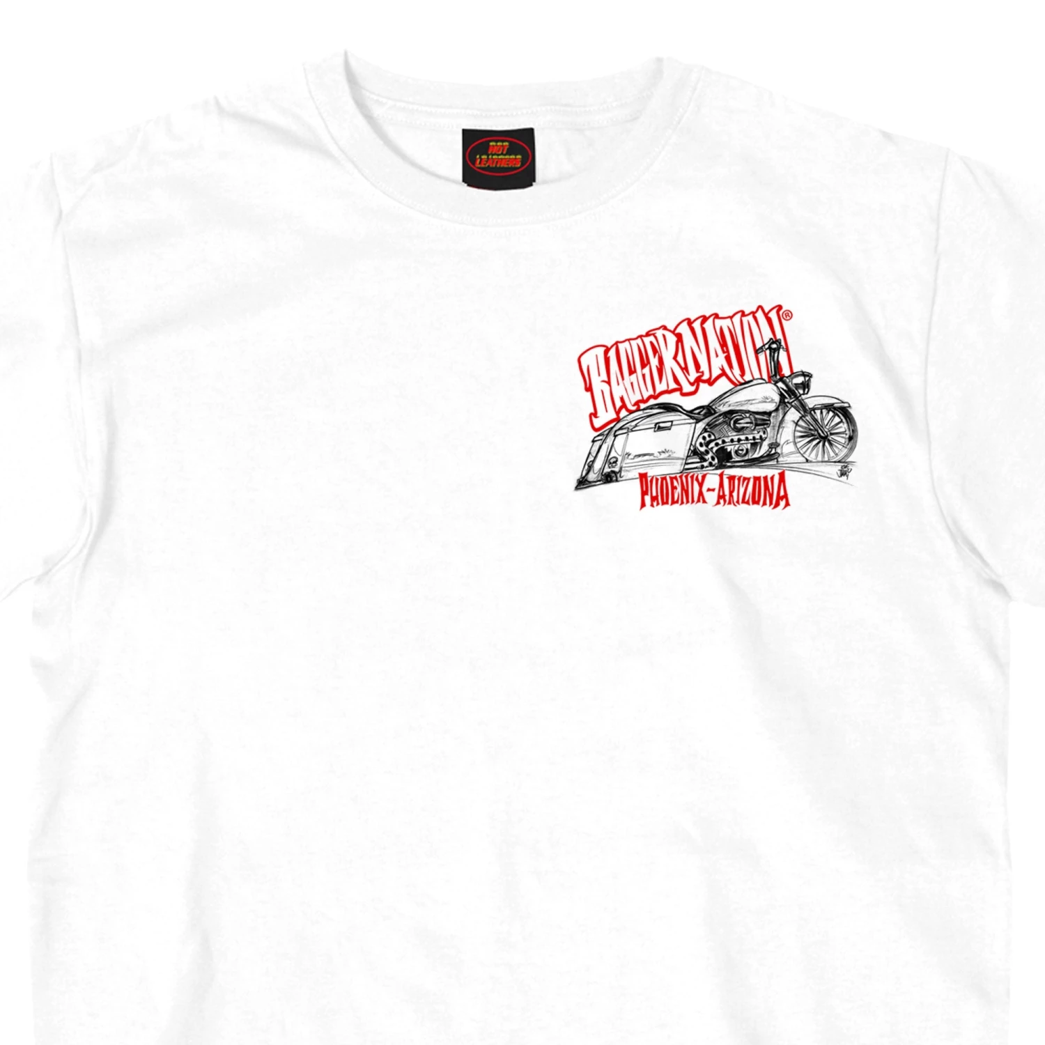 Hot Leathers PYM1006 Official Paul Yaffe's Bagger Nation Twin Bikes White T-Shirt Riding Gear