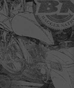 Hot Leathers PYM1011 Official Paul Yaffe's Bagger Nation Jumbo Script Charcoal Heather T-Shirt