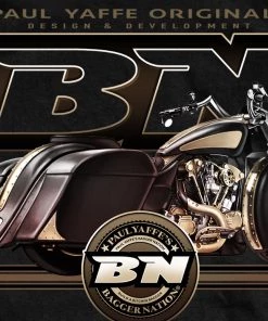 Hot Leathers PYM1029 Official Paul Yaffe's Bagger Nation Rubber Knucky Black T-Shirt