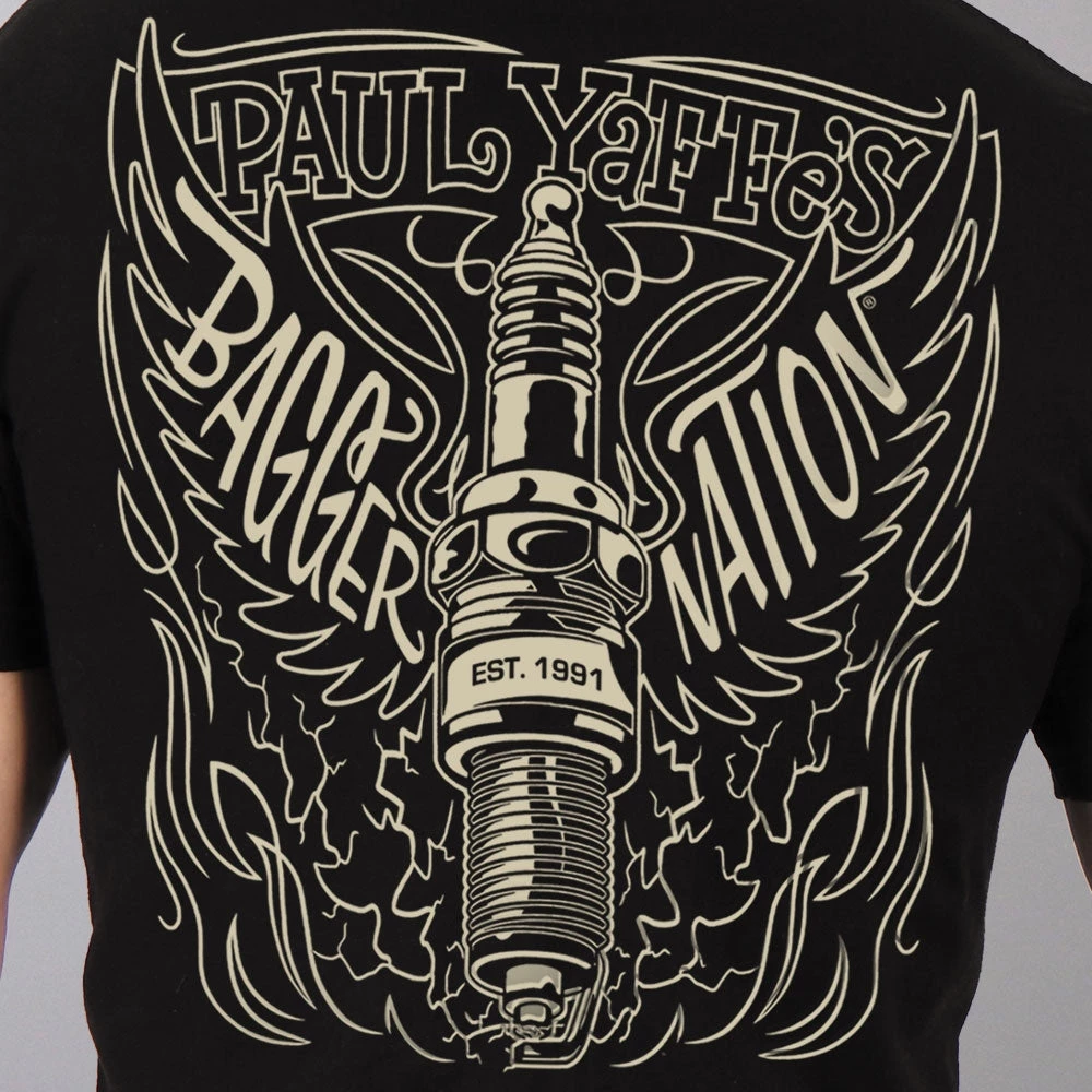 Riding Gear Hot Leathers PYM1032 Official Paul Yaffe's Bagger Nation Keltic King Two Sided Mens Black T-Shirt