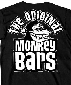 Hot Leathers PYM1034 Official Paul Yaffe's Bagger Nation Monkey Bars Double Sided Black T-Shirt