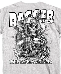 Hot Leathers PYM1038 Official Paul Yaffe's Bagger Nation Monster Double Sided Ash T-Shirt
