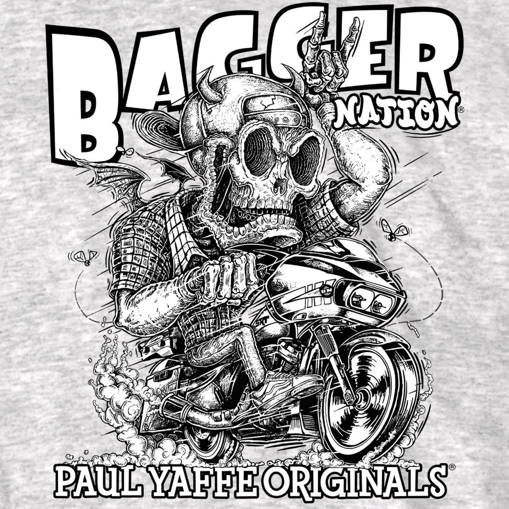 Hot Leathers PYM1038 Official Paul Yaffe's Bagger Nation Monster Double Sided Ash T-Shirt