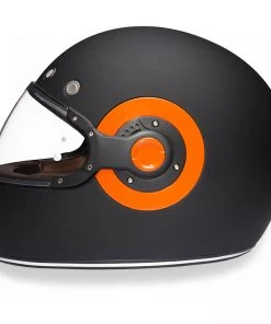 Daytona Helmets R1-O ‘Retro’ Dull Black With Orange Accents Full Face Helmet