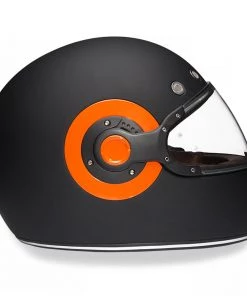 Daytona Helmets R1-O ‘Retro’ Dull Black With Orange Accents Full Face Helmet