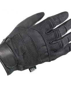 Xelement XG879 Men's Black Mesh And Leather Motorcycle Gloves