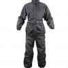 Xelement RN4760 Men's Black 2-Piece Motorcycle Rain Suit With Boot Straps Riding Gear