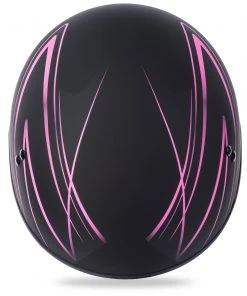 GMax GM65 Naked Torque Matte Black/Pink Half Helmet (Open Box) Riding Gear