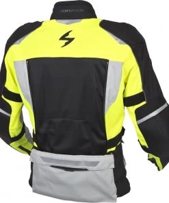 Scorpion EXO Motorcycle Jackets Scorpion Yosemite XDR Men's Hi-Viz Yellow Textile Jacket With Armor