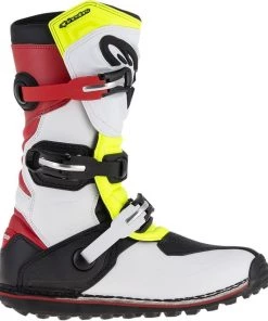 Alpinestars Tech-T Men's White/Red/Yellow/Black Motocross Boots Riding Gear
