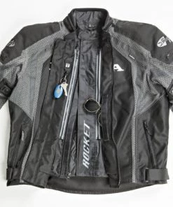 Joe Rocket Honda VFR Men's Black And Gunmetal Mesh Jacket