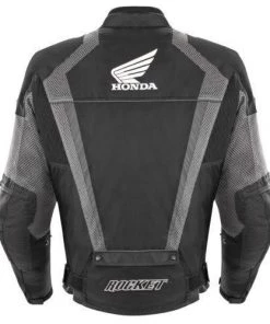 Joe Rocket Honda VFR Men's Black And Gunmetal Mesh Jacket