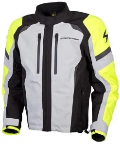 Scorpion EXO Scorpion Optima Men's Hi-Viz Yellow Textile Jacket With Armor Motorcycle Jackets