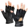 Xelement XG461 'Idol' Women's Black Fingerless Leather Gloves