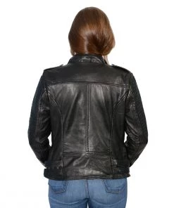 Milwaukee Leather SFL2820 Women's Quilted Black Lambskin Leather Jacket