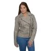 Milwaukee Leather SFL2835 Ladies Distressed Brown Leather Jacket Look With Asymmetrical Zipper Leather Motorcycle Jackets