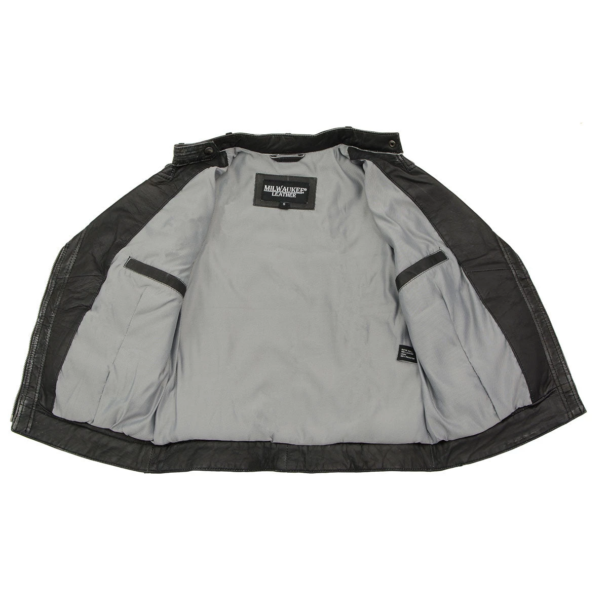 Leather Motorcycle Jackets Milwaukee Leather SFL2840 Red Women's Asymmetrical Studded Sheepskin Leather Jacket