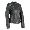 Milwaukee Leather SFL2845 Women's Black Leather Moto Jacket With Asymmetrical Zipper