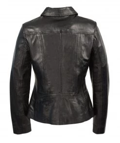 Milwaukee Leather SFL2850 Women's Black Leather Jacket With Shirt Style Collar