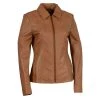 Milwaukee Leather SFL2850 Women's Saddle Leather Jacket With Shirt Style Collar