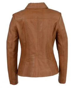 Milwaukee Leather SFL2850 Women's Saddle Leather Jacket With Shirt Style Collar