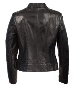 Milwaukee Leather SFL2860 Women's Zip Front Stand Up Collar Black Leather Jacket Leather Motorcycle Jackets