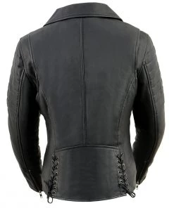 Milwaukee Leather SFL2870 Women's ‘Duchess’ Black Leather Moto Style Fashion Jacket
