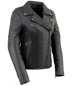 Milwaukee Leather SFL2870 Women's ‘Duchess’ Black Leather Moto Style Fashion Jacket