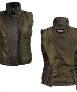 Leather Motorcycle Jackets Milwaukee Leather SFL2870 Women's ‘Duchess’ Olive Leather Moto Style Fashion Jacket