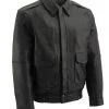 Milwaukee Leather SFM1519 Men's Classic Black Bomber Leather Jacket Leather Motorcycle Jackets