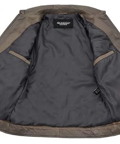 Milwaukee Leather SFM1810 Men's Anthracite Patch Pocket Lambskin Leather Jacket