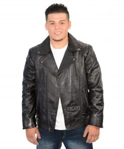 Milwaukee Leather SFM1825 Men's 'Studded' Black Leather Motorcycle Style Jacket Leather Motorcycle Jackets