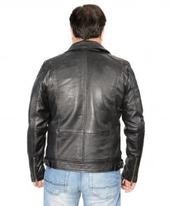 Milwaukee Leather SFM1825 Men's 'Studded' Black Leather Motorcycle Style Jacket Leather Motorcycle Jackets