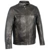 Leather Motorcycle Jackets Milwaukee Leather SFM1865 Men's Black Classic Leather Jacket With Zipper Closure