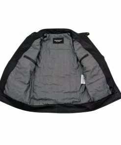 Leather Motorcycle Jackets Milwaukee Leather SFM1866 Men's Classic Black Moto Leather Jacket With Zipper Front