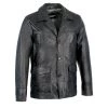 Leather Motorcycle Jackets Milwaukee Leather SFM1870 Men's Black Button Closure Car Coat Blazer Leather Jacket