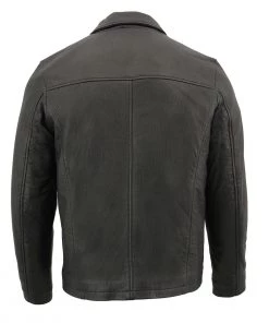 Leather Motorcycle Jackets Milwaukee Leather SFM1875 Men's New Zealand Lambskin Leather With Shirt Style Collar