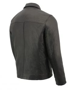 Leather Motorcycle Jackets Milwaukee Leather SFM1875 Men's New Zealand Lambskin Leather With Shirt Style Collar