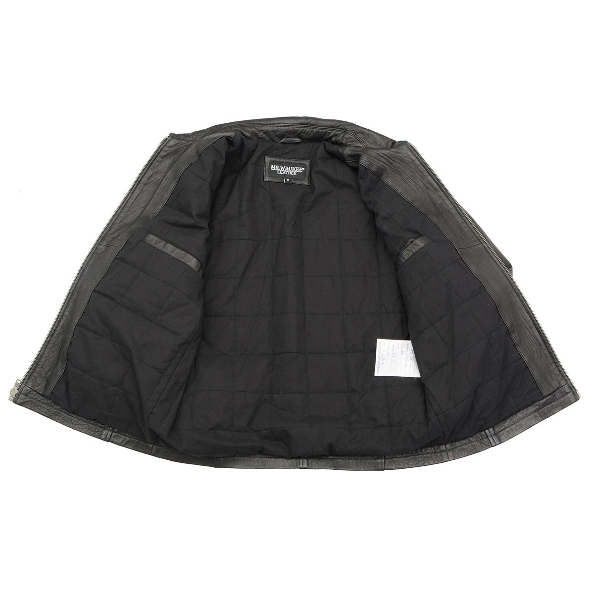 Leather Motorcycle Jackets Milwaukee Leather SFM1875 Men's New Zealand Lambskin Leather With Shirt Style Collar