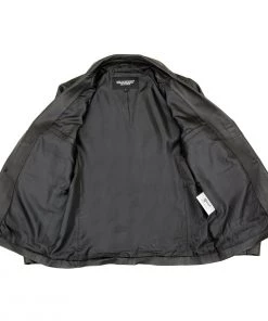 Milwaukee Leather SFM1880 Men's Black 2-Button Closure Car Coat Blazer Leather Jacket Leather Motorcycle Jackets