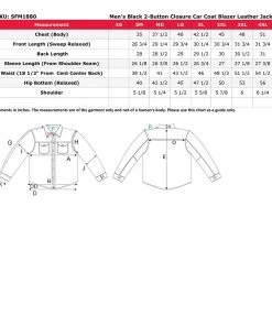 Milwaukee Leather SFM1880 Men's Black 2-Button Closure Car Coat Blazer Leather Jacket Leather Motorcycle Jackets