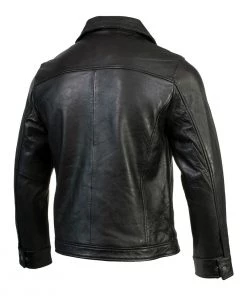Leather Motorcycle Jackets Boston Harbour 2.0 Men's Black New Zealand Lamb Leather Fashion Car Coat Jacket