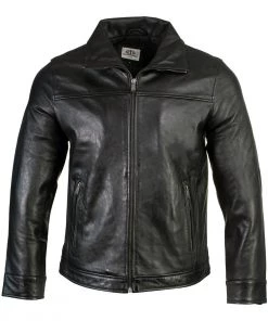 Leather Motorcycle Jackets Boston Harbour 2.0 Men's Black New Zealand Lamb Leather Fashion Car Coat Jacket