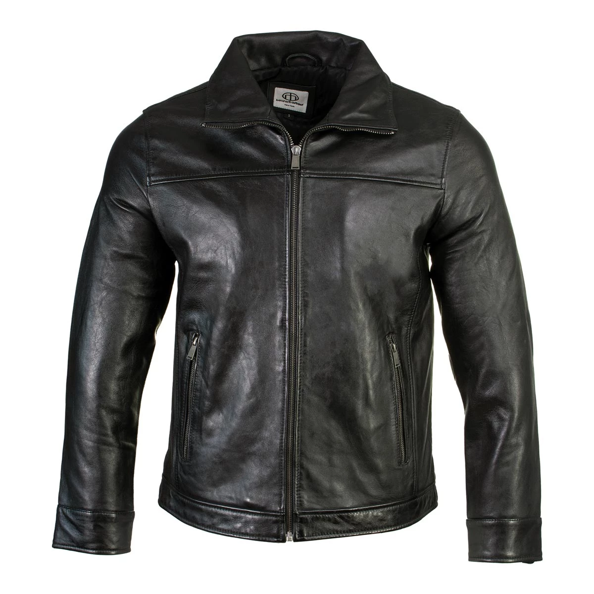 Leather Motorcycle Jackets Boston Harbour 2.0 Men's Black New Zealand Lamb Leather Fashion Car Coat Jacket