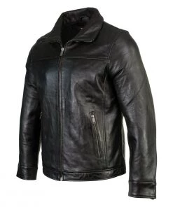 Leather Motorcycle Jackets Boston Harbour 2.0 Men's Black New Zealand Lamb Leather Fashion Car Coat Jacket