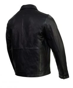 Boston Harbour 1.0 Men's Black New Zealand Lamb Leather Fashion Car Coat Jacket
